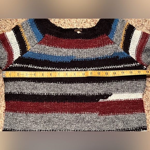 Free People Montmartre Multi-Colored Striped Wool Blend Sweater, Size is XS - Picture 6 of 7